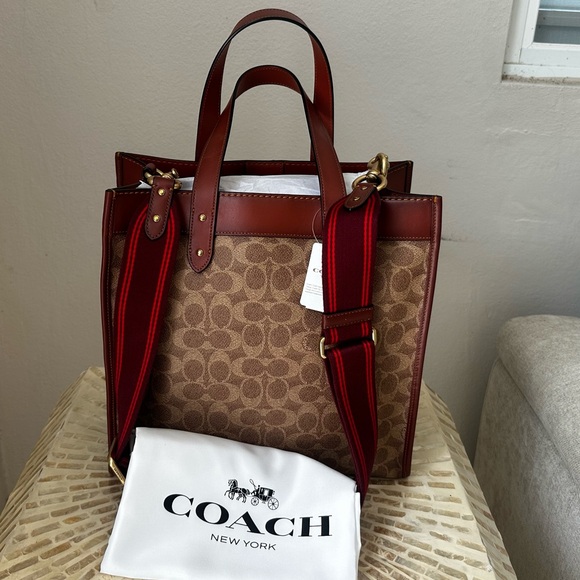 NWT COACH Field Carriage & Signature Coated Canvas Tote - Picture 10 of 11